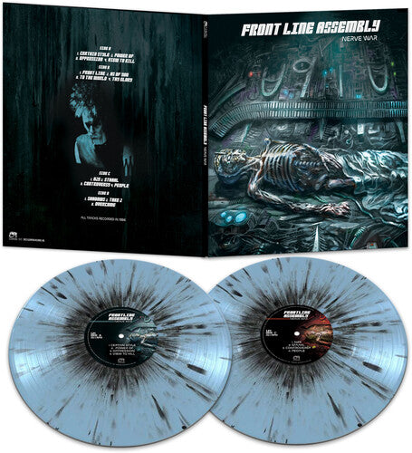 Front Line Assembly - Nerve War - Blue/black Splatter (Vinyl) { vinyl }