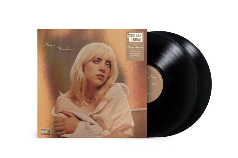 Billie Eilish- Happier Than Ever (Recycled Black w/ Litho Poster) -BF22 { vinyl }