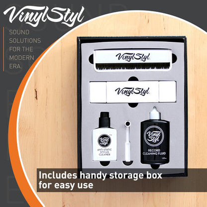 Ultimate Vinyl Record Care Kit - Record & Stylus Brushes And Fluid