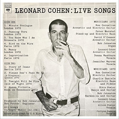 Leonard Cohen - Leonard Cohen: Live Songs (Vinyl) { vinyl }