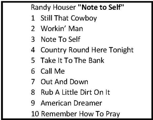 Randy Houser - Note to Self - Smokey Clear Vinyl (Vinyl) { vinyl }