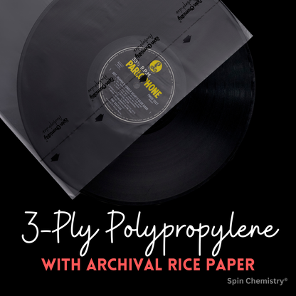 200 Pack Black Archival Grade 12" Record Inner Sleeves