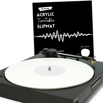 Acrylic Turntable Slipmat (Sonic Snow) White