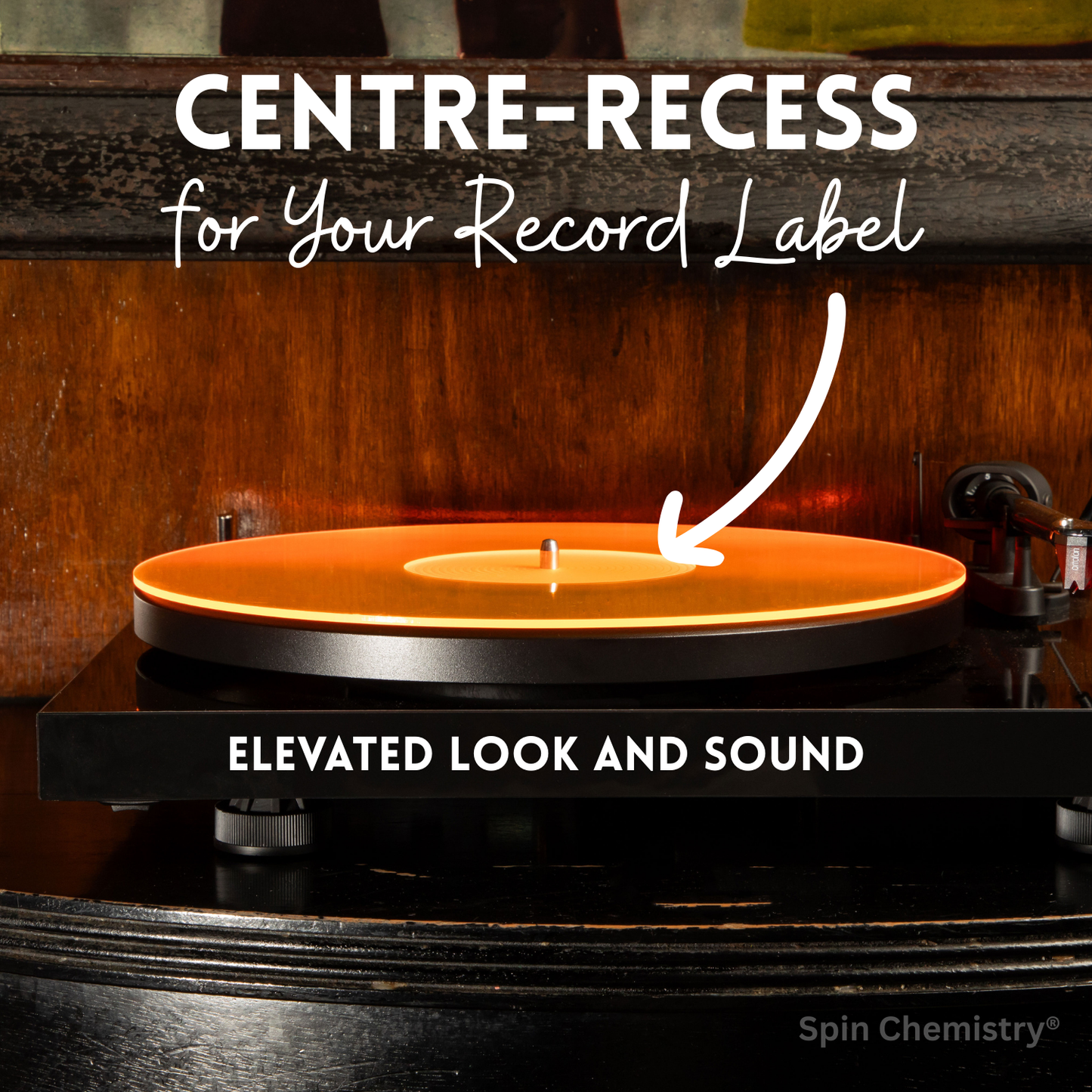 Acrylic Turntable Slipmat (Orange Crush)