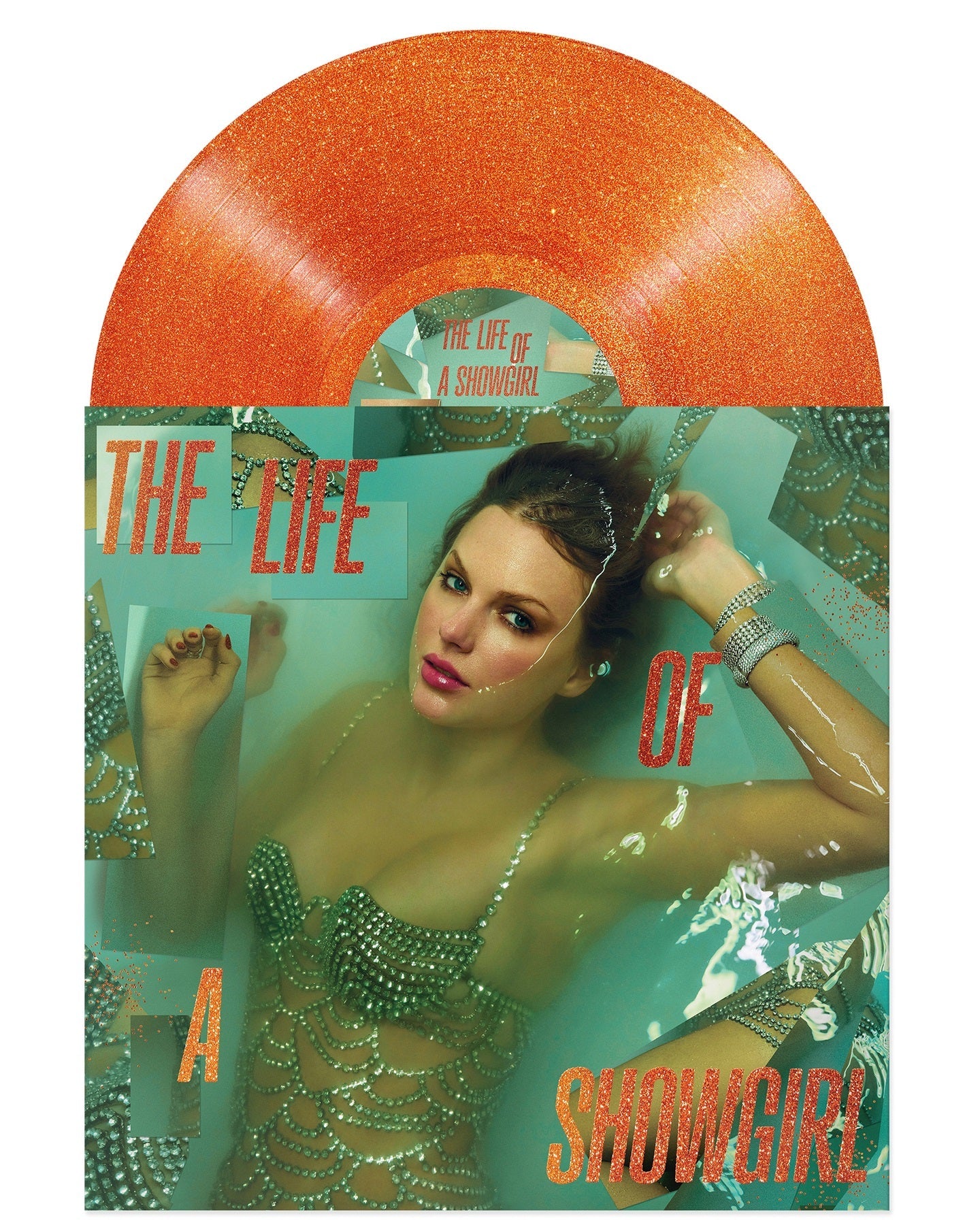 Taylor Swift- The Life of a Showgirl [Sweat and Vanilla Perfume Portofino Orange Glitter Vinyl] { vinyl }