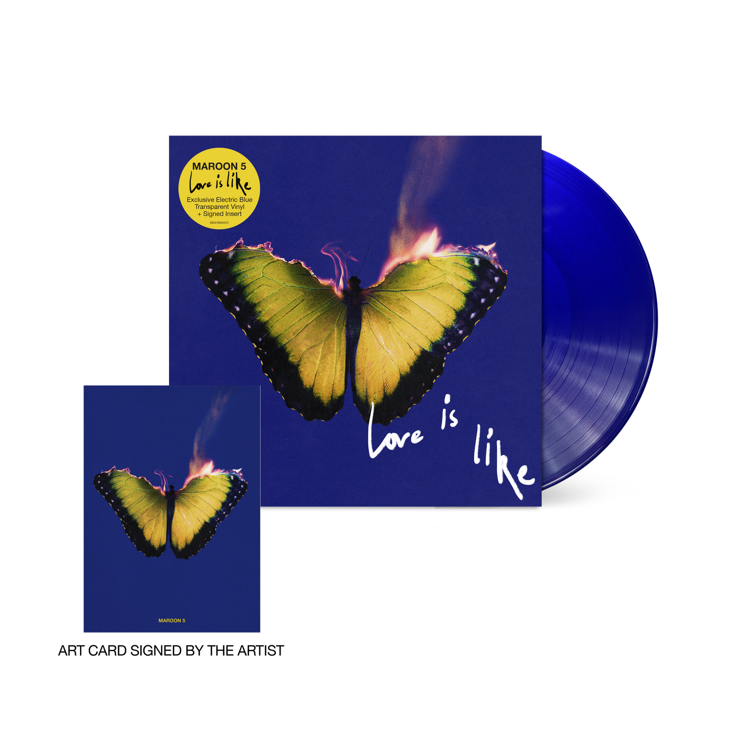 Maroon 5- Love Is Like (Indie Exclusive Vinyl) (Blue Vinyl, Signed Insert) (SEAM SPLIT) (DAMAGED) { vinyl }