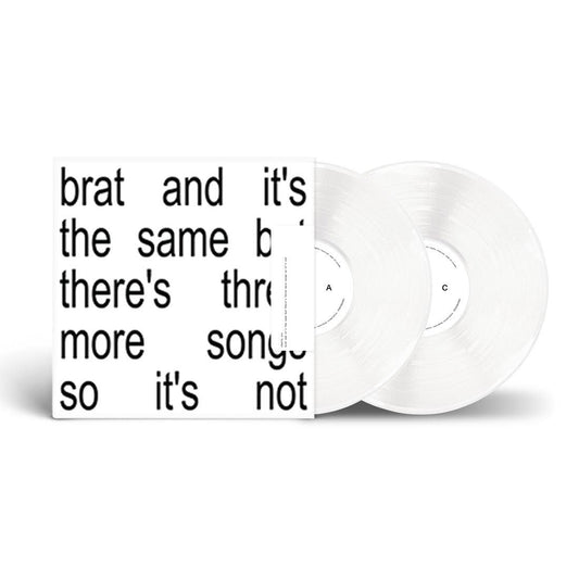 Charli XCX- Brat and it's the same but there's three more songs so it's not (White Vinyl) { vinyl }
